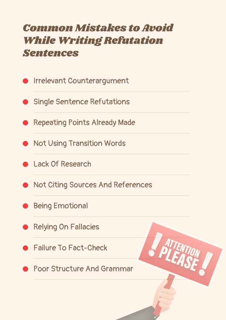 mistakes to avoid in rebuttal writing