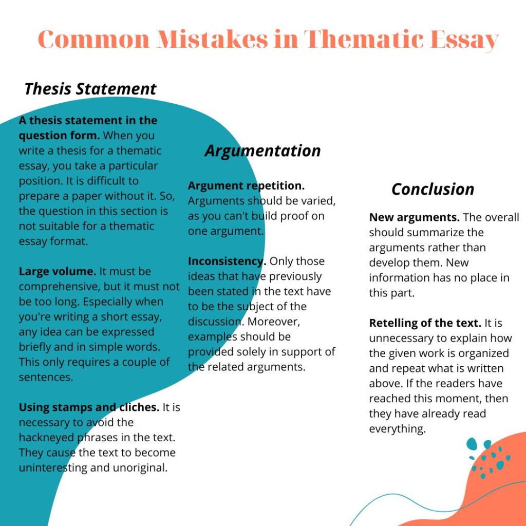 mistakes in thematic essay