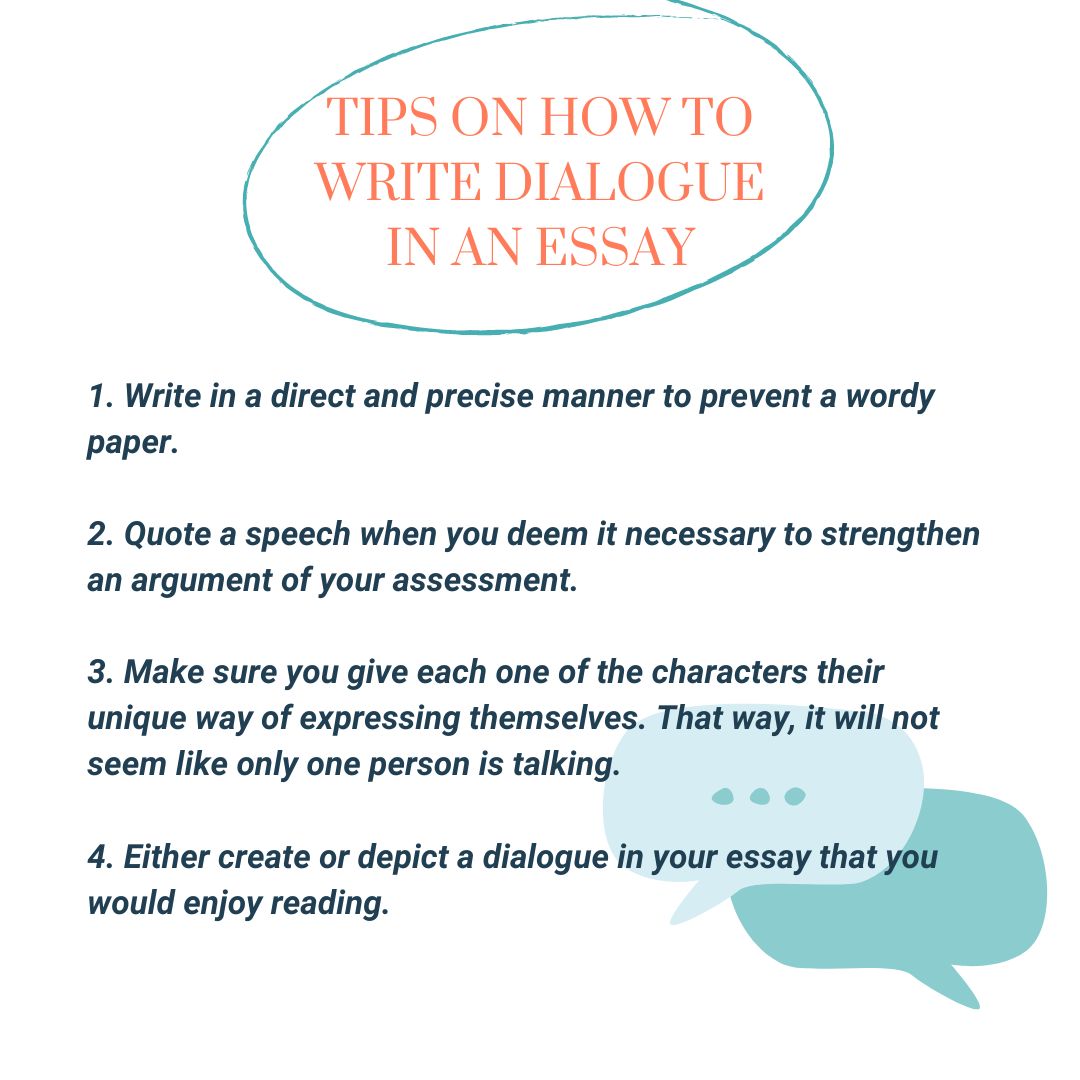 how to write dialogue in an essay